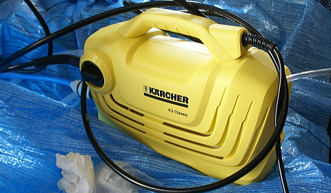 エアコンクリーニング洗浄　ケルヒャー高圧洗浄機の画像